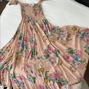 Auguste The Label Floral Maxi Dress in Dusty Pink US4